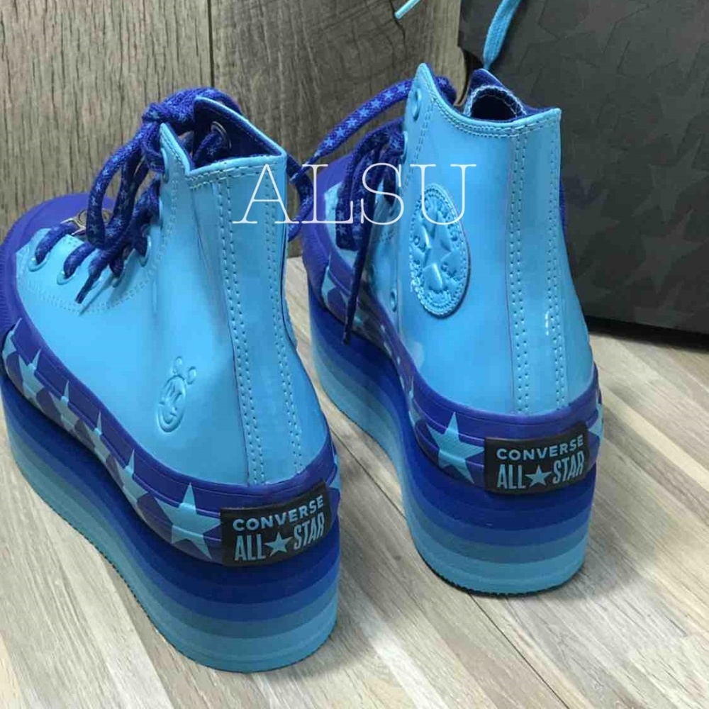 Converse & Miley Ctas Platform HI Patent Blue Wmns - Picture 5 of 5